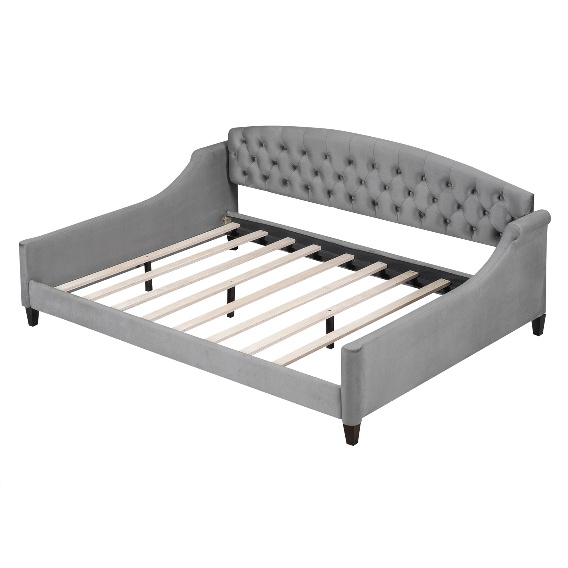 Modern Luxury Tufted Button Daybed, Full, Gray (Old SKU: SM001009AAE,GX001009AAE) image 8