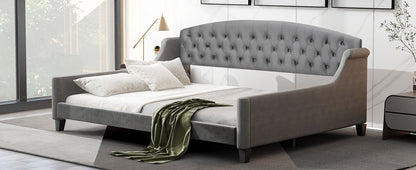 Modern Luxury Tufted Button Daybed, Full, Gray (Old SKU: SM001009AAE,GX001009AAE) image 5