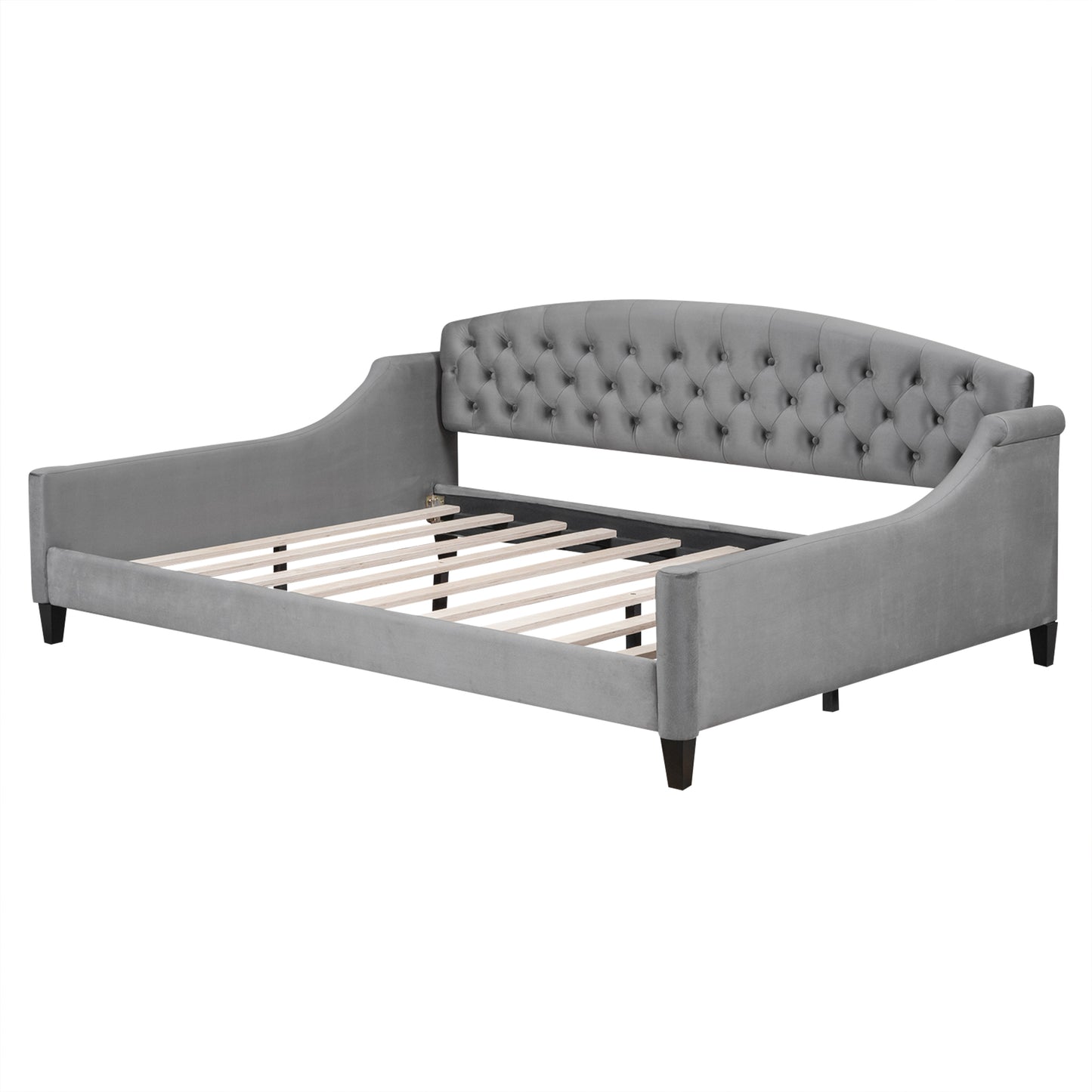 Modern Luxury Tufted Button Daybed, Full, Gray (Old SKU: SM001009AAE,GX001009AAE) image 9
