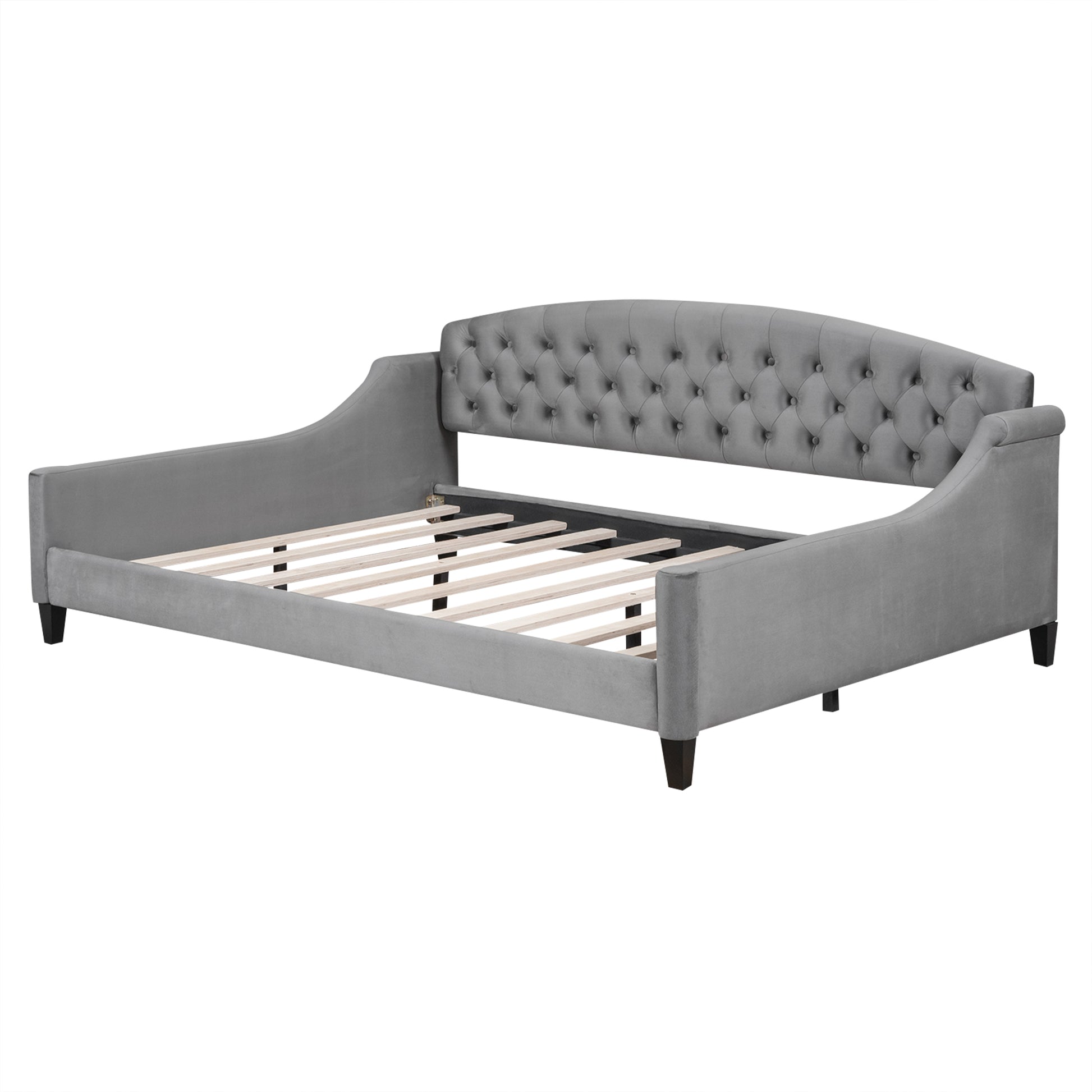Modern Luxury Tufted Button Daybed, Full, Gray (Old SKU: SM001009AAE,GX001009AAE) image 9
