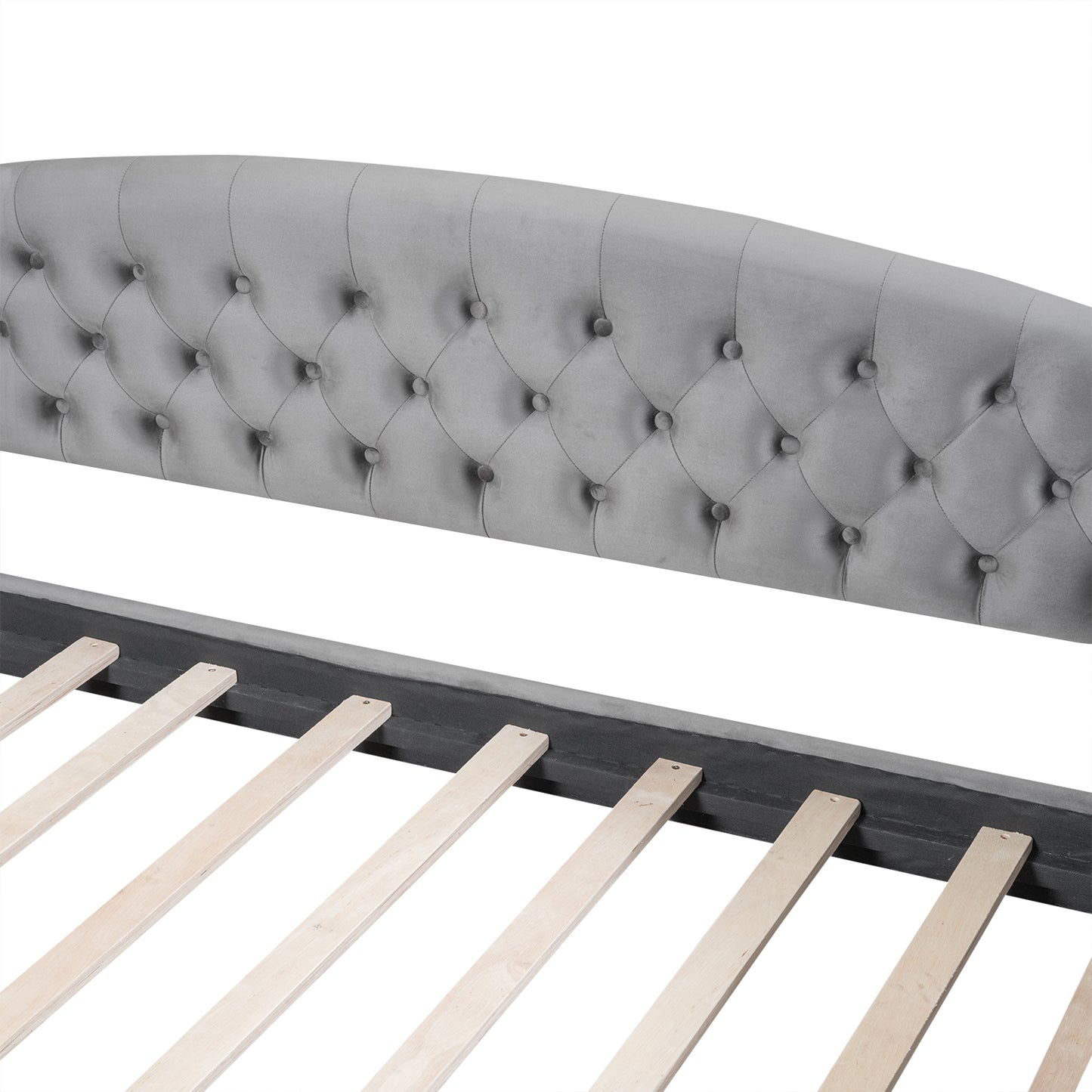 Modern Luxury Tufted Button Daybed, Full, Gray (Old SKU: SM001009AAE,GX001009AAE) image 10