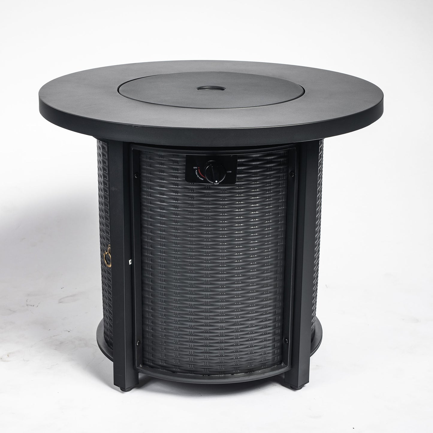 30" Propane Gas Fire Pit Table, 50000 BTU Round Steel Fire Pit for Outside Patio Deck Garden Courtyard-Black image 8
