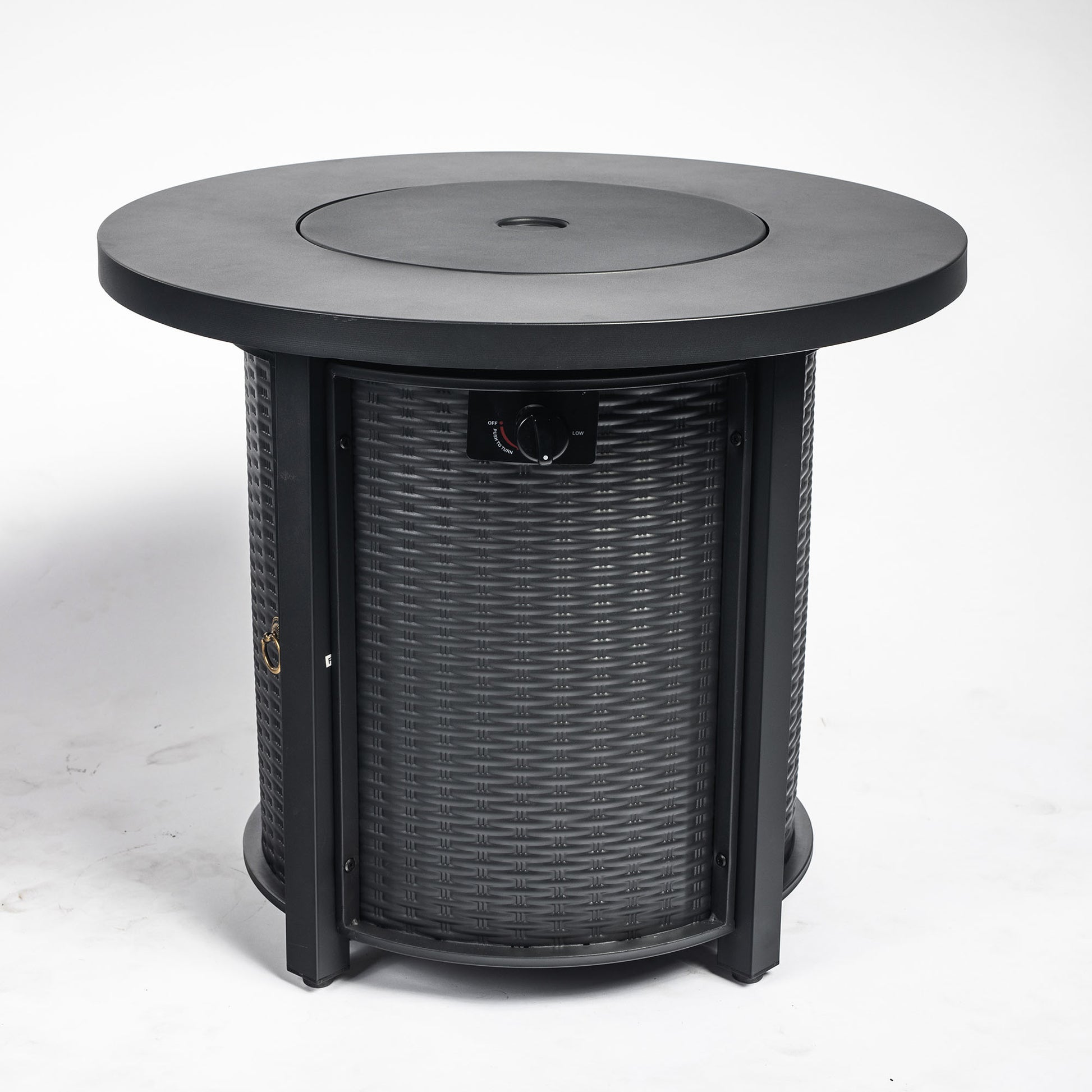 30" Propane Gas Fire Pit Table, 50000 BTU Round Steel Fire Pit for Outside Patio Deck Garden Courtyard-Black image 8