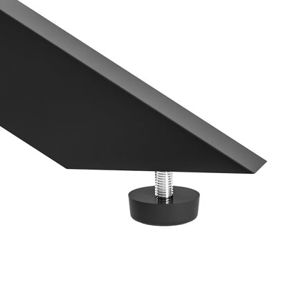 39.37" Rectangular Clear Tempered Glass Coffee Table,Stylish Design with Black Metal Legs, Coffee Table for Living Room image 10