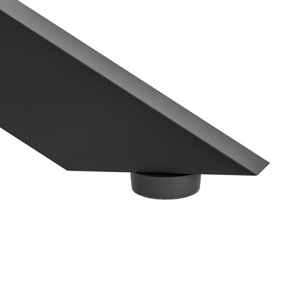 39.37" Rectangular Clear Tempered Glass Coffee Table,Stylish Design with Black Metal Legs, Coffee Table for Living Room image 11