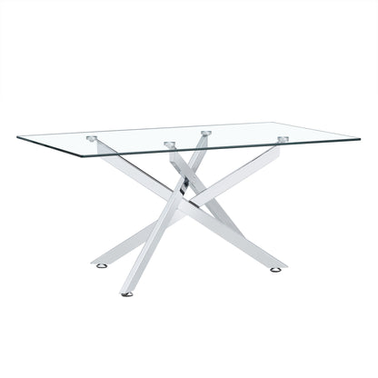 Modern Glass Coffee Table for Living Room - Side View