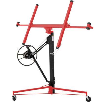 Drywall Lift Panel 11' Lift Drywall Panel Hoist Jack Lifter, RED+BLACK image 2