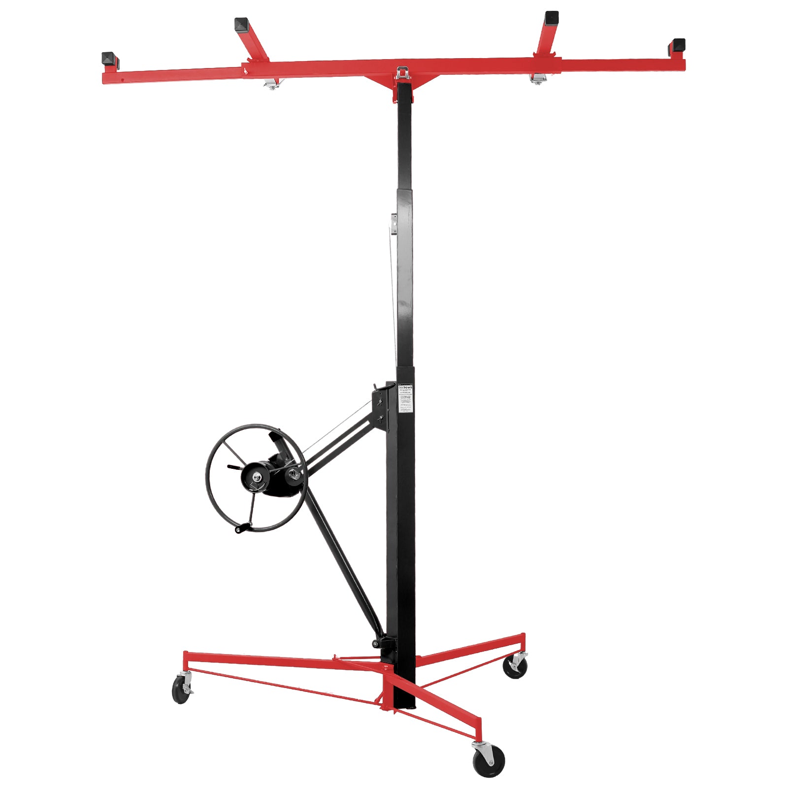 Drywall Lift Panel 11' Lift Drywall Panel Hoist Jack Lifter, RED+BLACK image 3