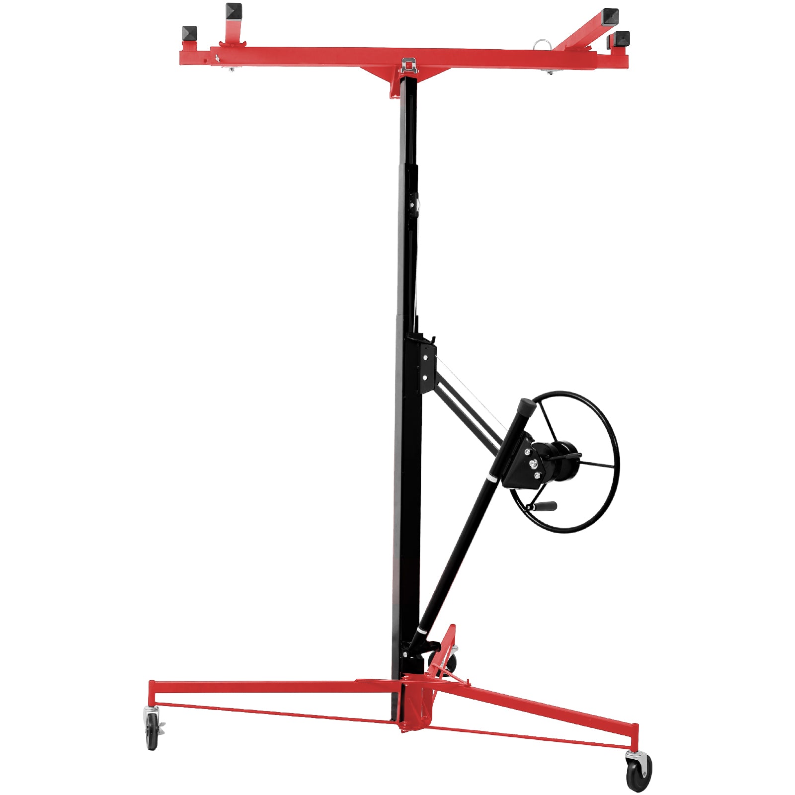 Drywall Lift Panel 11' Lift Drywall Panel Hoist Jack Lifter, RED+BLACK image 4