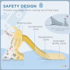 Kids Indoor Slide for Toddlers Ages 1.5-3, Small Toddler Slide, Space Toy Playset for Girls and Boys, Gray