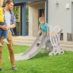 Kids Indoor Slide for Toddlers Ages 1.5-3, Small Toddler Slide, Space Toy Playset for Girls and Boys, Gray