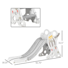 Kids Indoor Slide for Toddlers Ages 1.5-3, Small Toddler Slide, Space Toy Playset for Girls and Boys, Gray