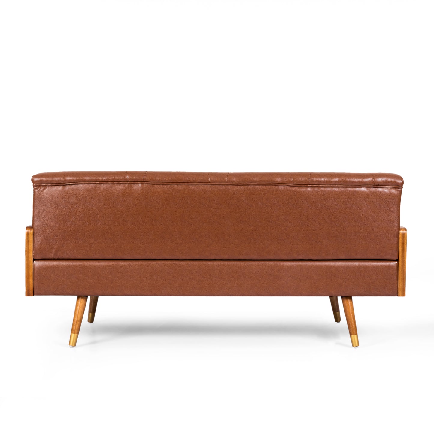 Adelaide Mid-Century Modern Tufted Sofa with Rolled Accent Pillows image 9