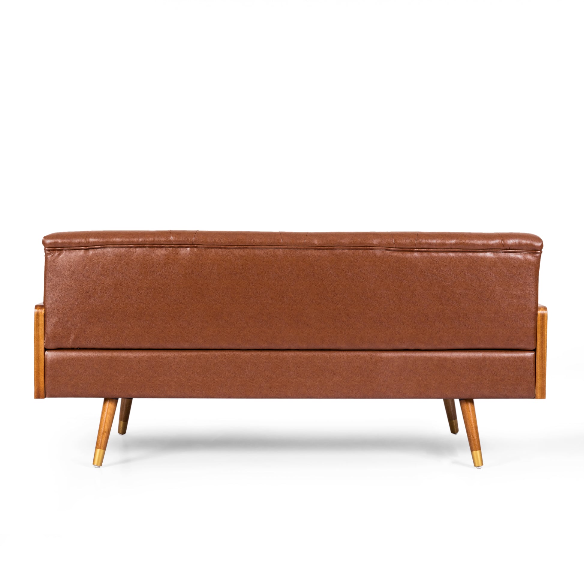 Adelaide Mid-Century Modern Tufted Sofa with Rolled Accent Pillows image 9