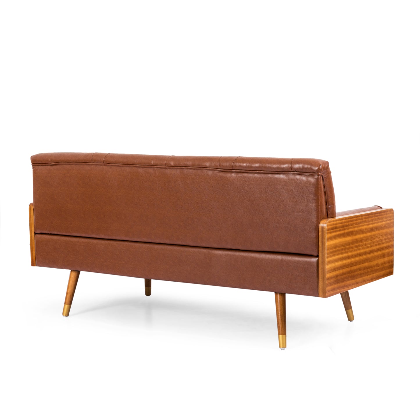 Adelaide Mid-Century Modern Tufted Sofa with Rolled Accent Pillows image 6