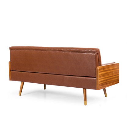 Adelaide Mid-Century Modern Tufted Sofa with Rolled Accent Pillows image 6