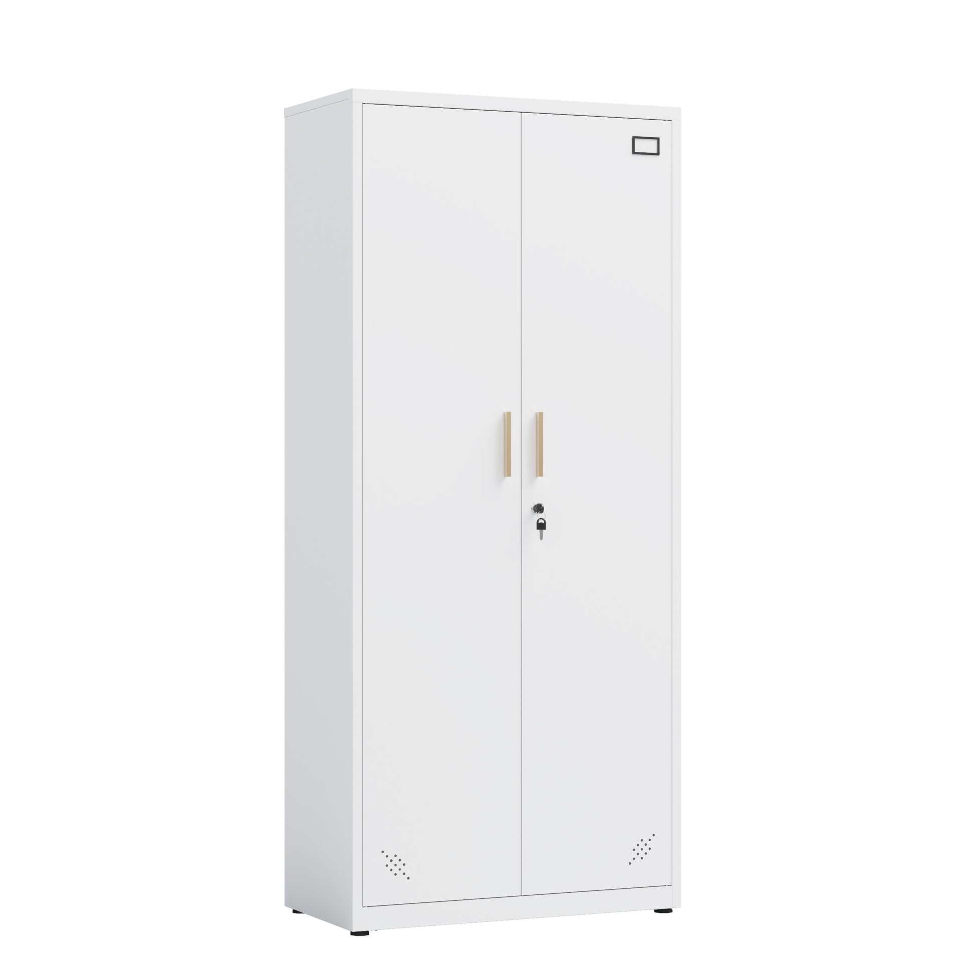 High Storage Cabinet with 2 Doors and 4 Partitions to Separate 5 Storage Spaces, Home/ Office Design image 5
