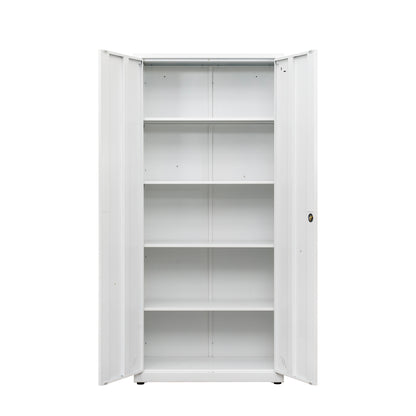 High Storage Cabinet with 2 Doors and 4 Partitions to Separate 5 Storage Spaces, Home/ Office Design image 7