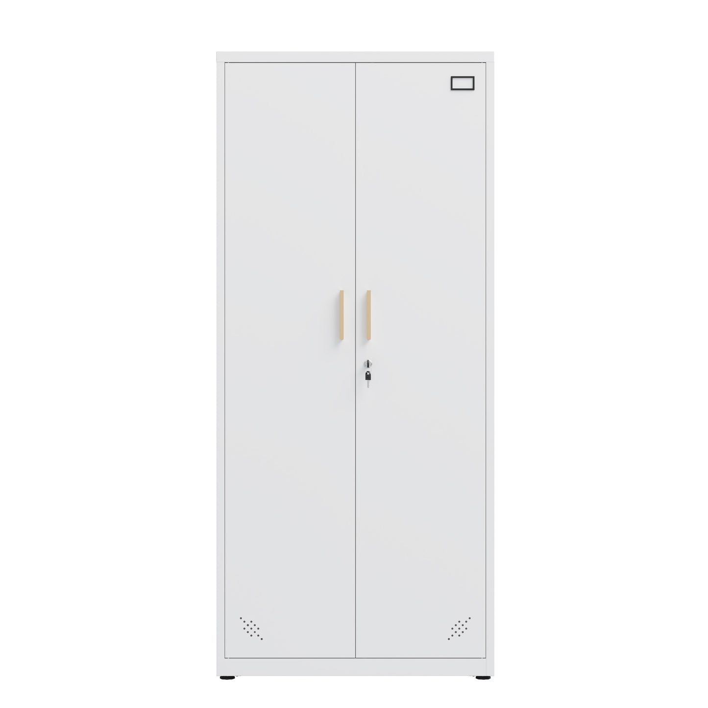 High Storage Cabinet with 2 Doors and 4 Partitions to Separate 5 Storage Spaces, Home/ Office Design image 6