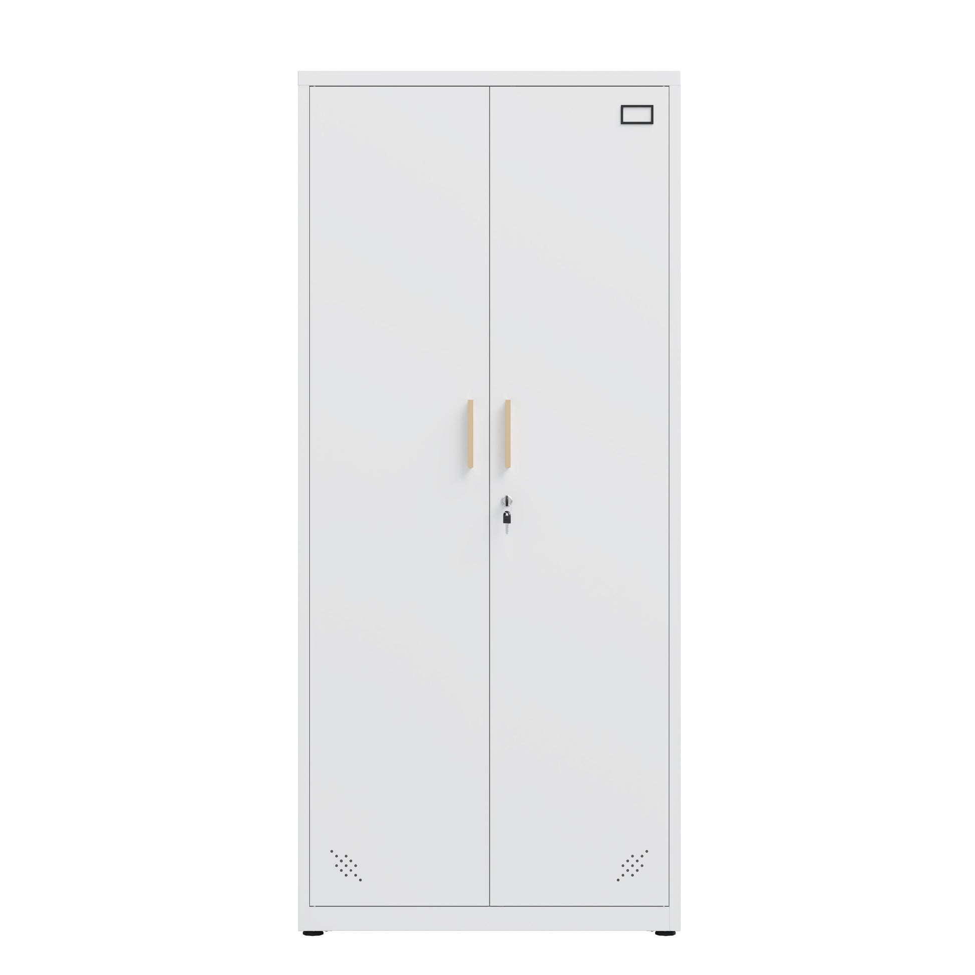 High Storage Cabinet with 2 Doors and 4 Partitions to Separate 5 Storage Spaces, Home/ Office Design image 6