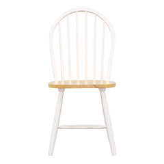 Natural Brown and White Spindle Back Side Chairs (Set of 4)