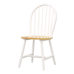 Natural Brown and White Spindle Back Side Chairs (Set of 4)