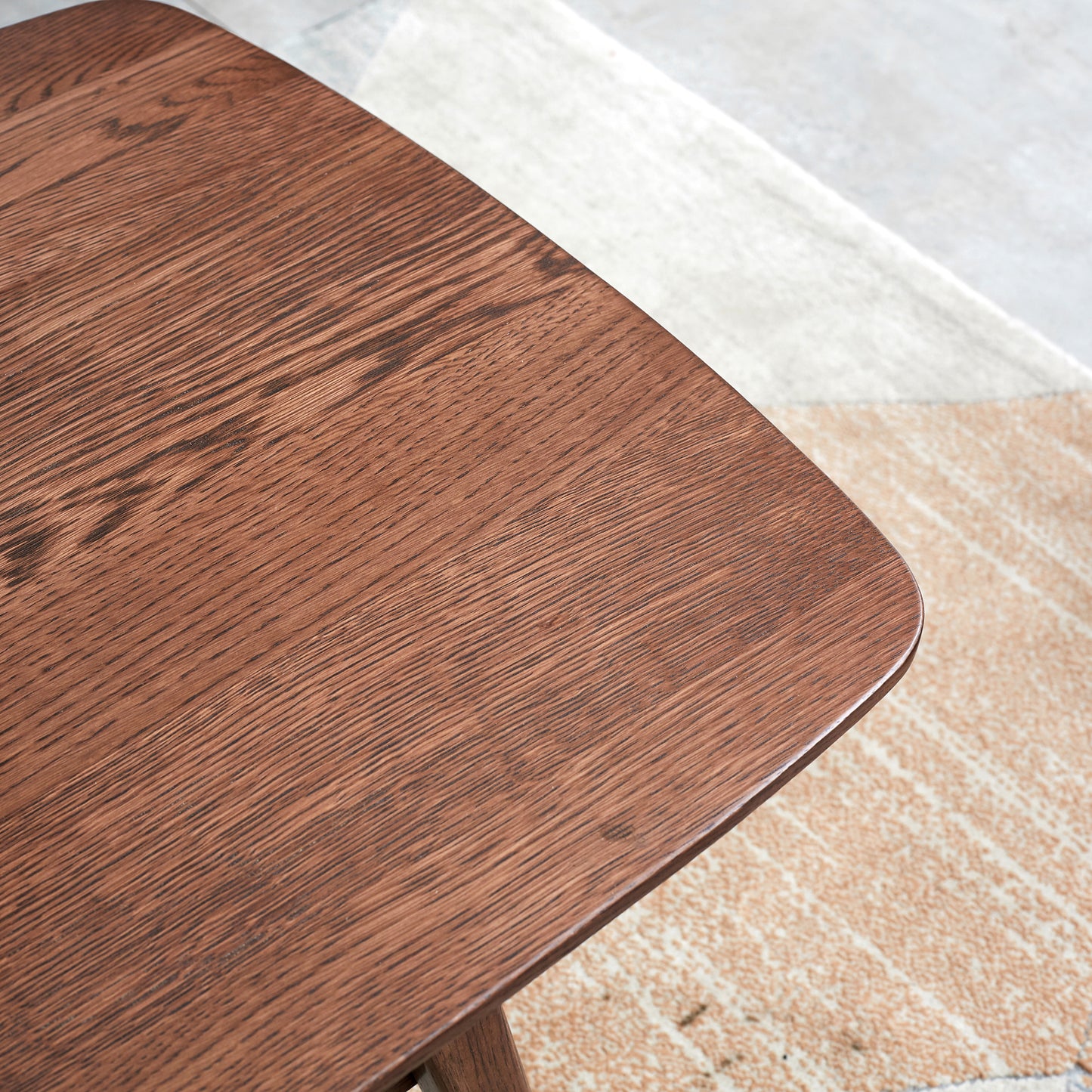 Center Table Low Table 100% Solid Oak Wood Top Plate Desk Coffee Table Width 80 x Depth 50 x Height 44 cm Study Desk Work From Home Easy To Assemble Walnut Color Wood With Storage Shelf image 4