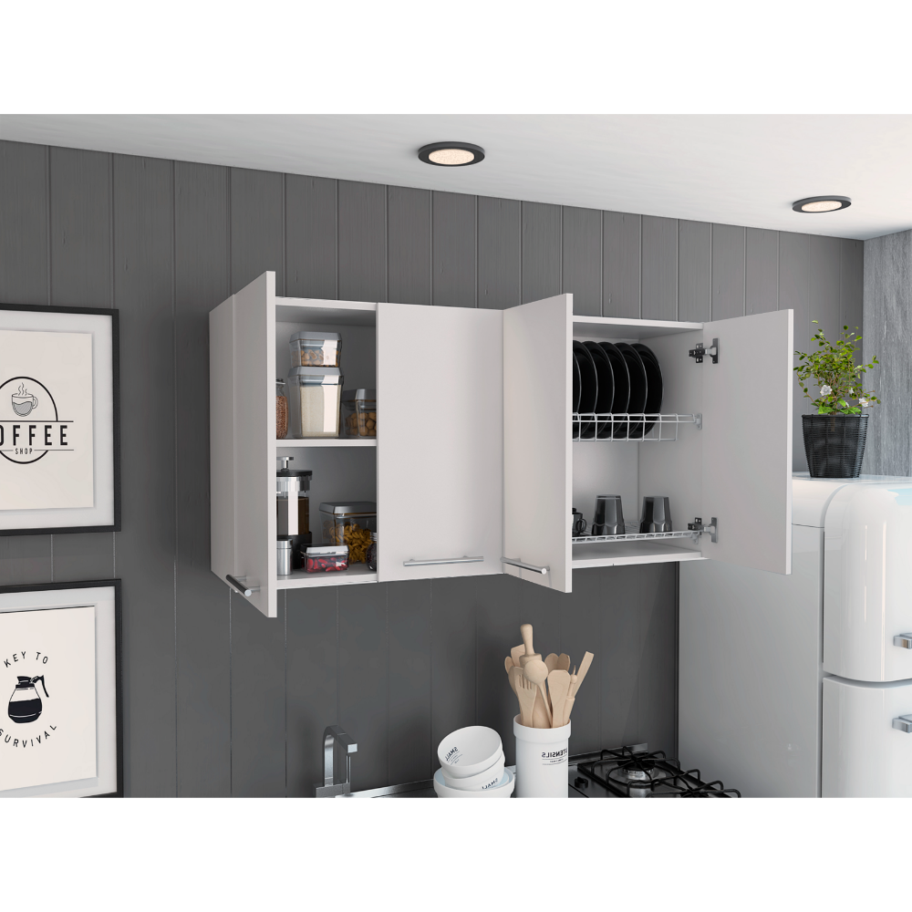 Sitka Wall Cabinet, Two Spacious Divisions, Four Doors image 6