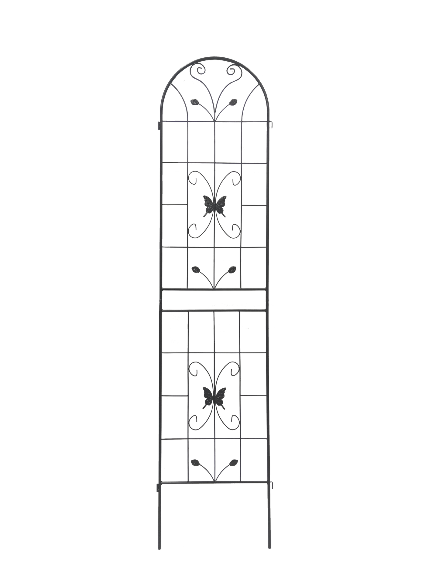 4 Pack Metal Garden Trellis 86.7" x 19.7" Rustproof Trellis for Climbing Plants Outdoor Flower Support Black image 11