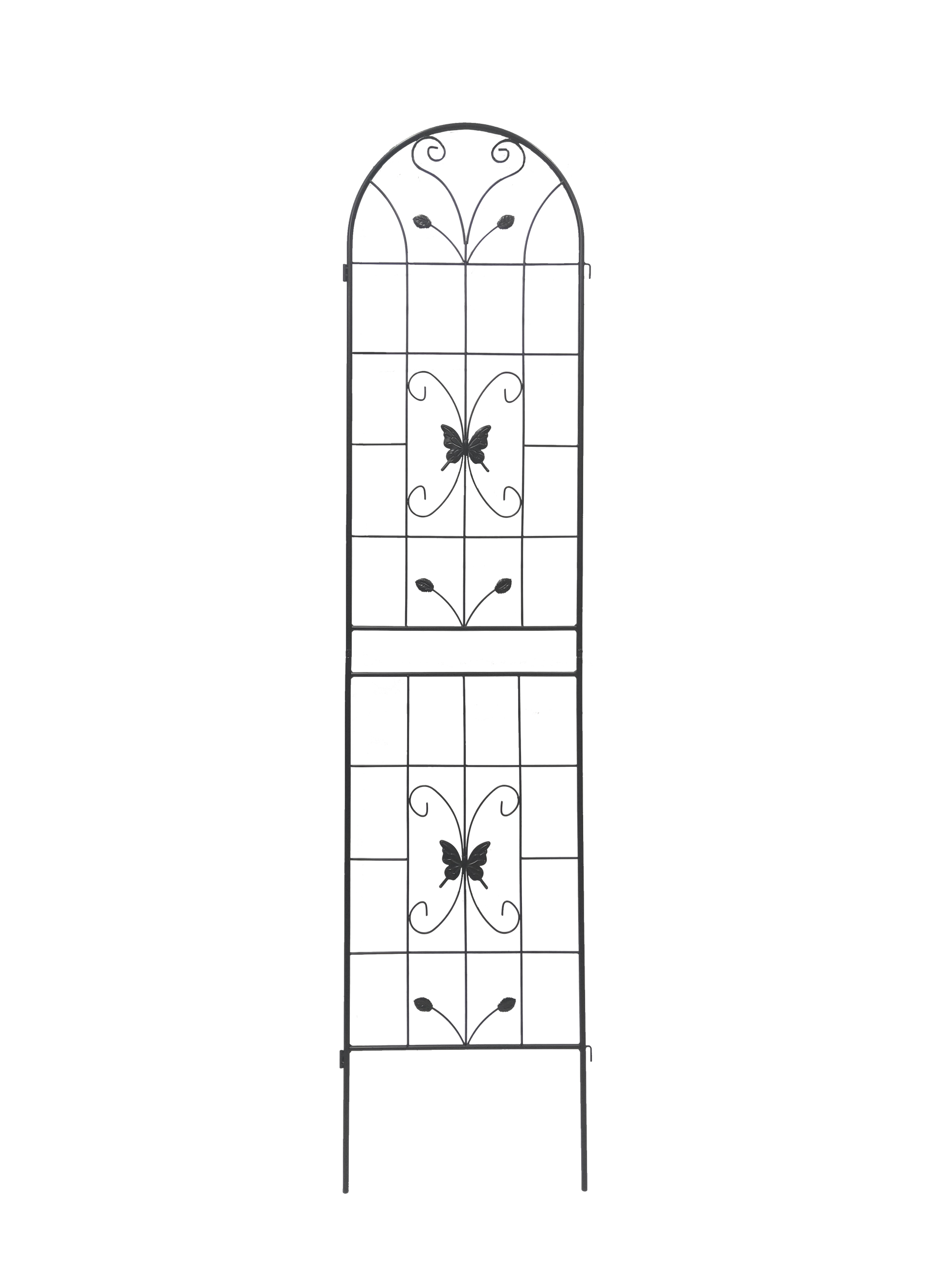 4 Pack Metal Garden Trellis 86.7" x 19.7" Rustproof Trellis for Climbing Plants Outdoor Flower Support Black image 11