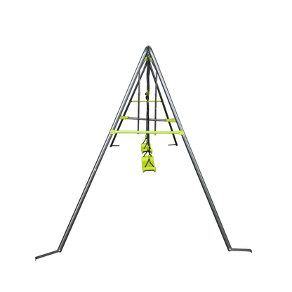 XNS081 lime green interesting swingset with plastic safe swing set 440lbs for outdoor playground for age 3+ with face to face without tee image 9