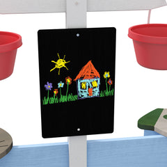 Wooden Sandbox for 3-7 Years, 85" x 85" x 25", Blue