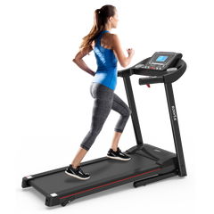 Fitshow App Home Foldable Treadmill with Incline, Folding Treadmill for Home Workout, Electric Walking Running Treadmill Machine 5" LCD Screen 250 LB Capacity Bluetooth Music