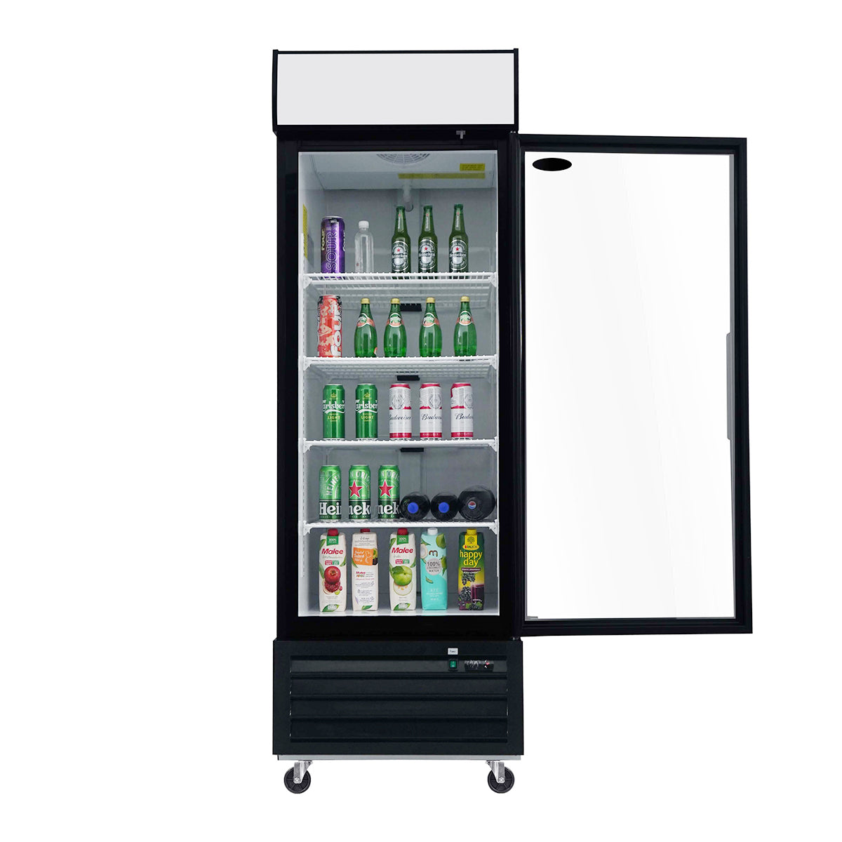 ORIKOOL Glass Door Merchandiser Refrigerator 19.3 Cu.ft Swing Door Commercial Display Refrigerators Merchandising Refrigeration with LED Top Panel image 2