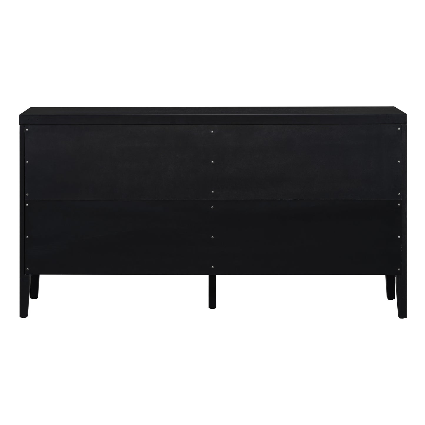 TREXM Retro Sideboard door with Circular Groove Design Round Metal Door Handle for Entrance, Dinning Room, Living Room (Black) image 4