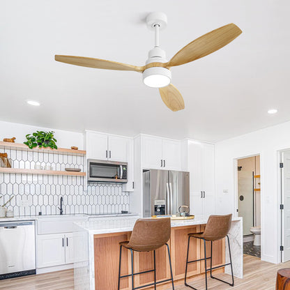 52 Inch Ceiling Fan Light With 6 Speed Remote Reversible Energy-saving DC Motor Remote Control for Bedroom image 5