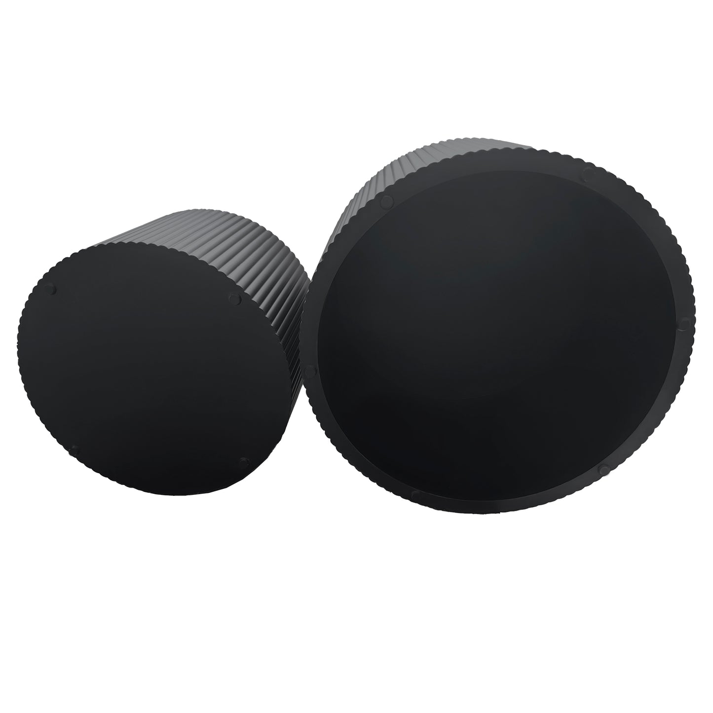 Wave Stripe Nesting Coffee Table Set for Living Room, Bedroom, Black(Set of 2 Pieces) image 9