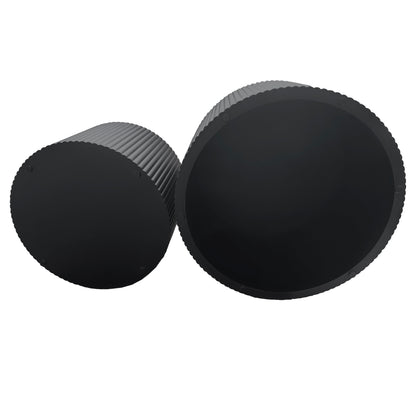 Wave Stripe Nesting Coffee Table Set for Living Room, Bedroom, Black(Set of 2 Pieces) image 9