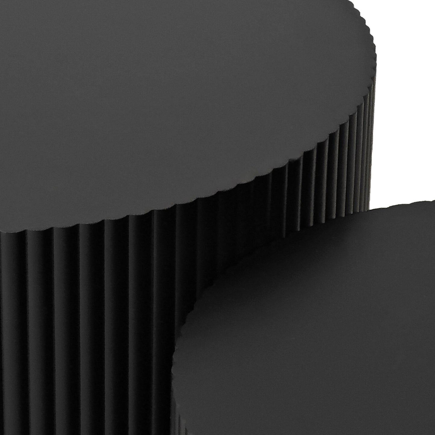 Wave Stripe Nesting Coffee Table Set for Living Room, Bedroom, Black(Set of 2 Pieces) image 10