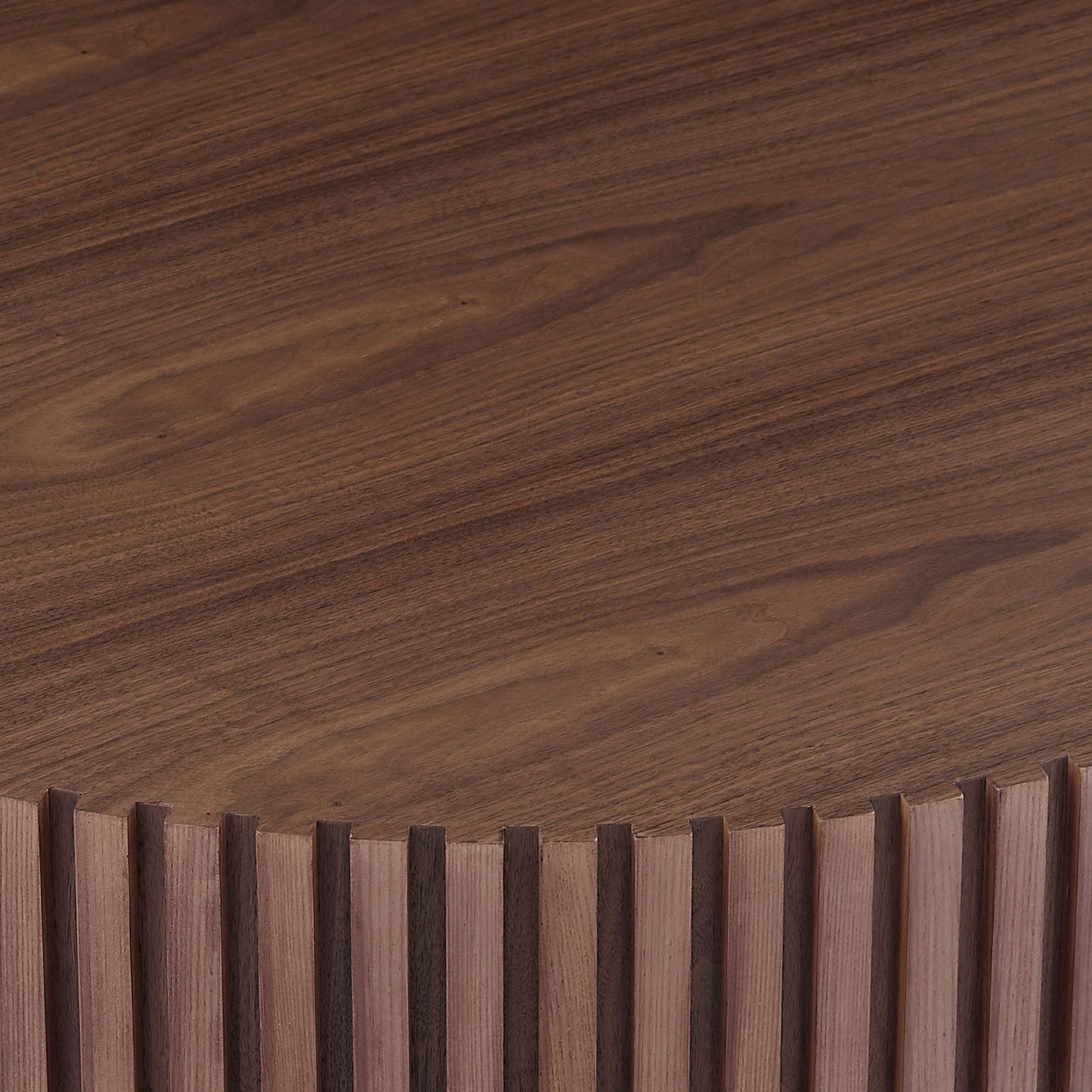 31.49'' Round Coffee Table Small Coffee Table for Apartment, Modern Living Room Coffee Table with Sturdy Pedestal,WALNUT (Same Sku:W876P243947) image 7