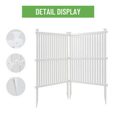 Privacy Screen Panels Kit  Air Conditioner Trash Can Enclosure  Vinyl  white color