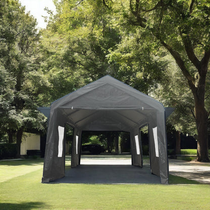 12x20 feet party tent heavy duty outdoor portable garage ventilated canopy carports car shelter image 5
