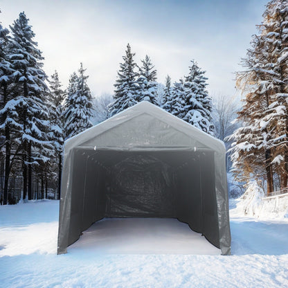 12x20 feet party tent heavy duty outdoor portable garage ventilated canopy carports car shelter image 6