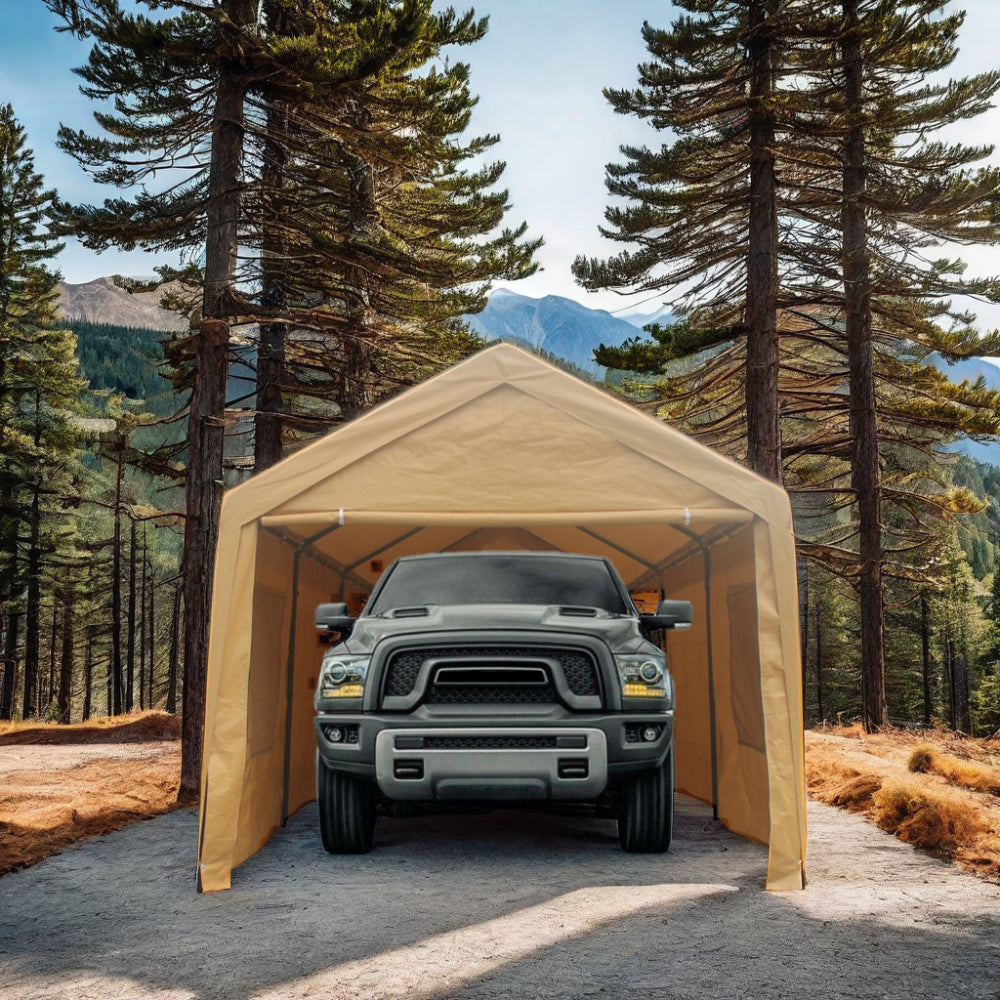 12x20ft heavy duty outdoor portable garage ventilated canopy carports image 1