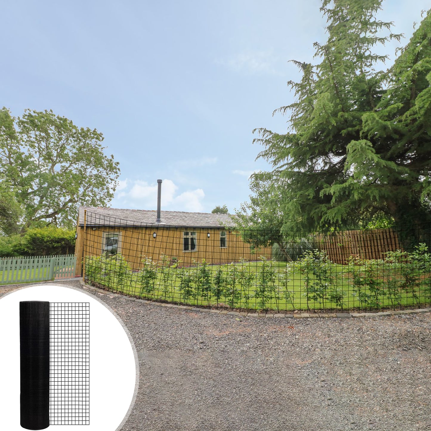 36 inch×100 ft Black Vinyl Coated Hardware Cloth, 21 Gauge 1/4 inch Black PVC Hardware Cloth, Black Welded Wire Fence Supports Poultry-Netting Cage-Home Improvement and Chicken Coop image 8