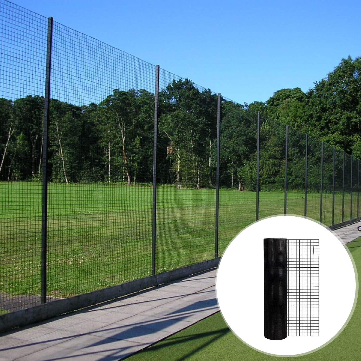 36 inch×100 ft Black Vinyl Coated Hardware Cloth, 21 Gauge 1/4 inch Black PVC Hardware Cloth, Black Welded Wire Fence Supports Poultry-Netting Cage-Home Improvement and Chicken Coop image 5