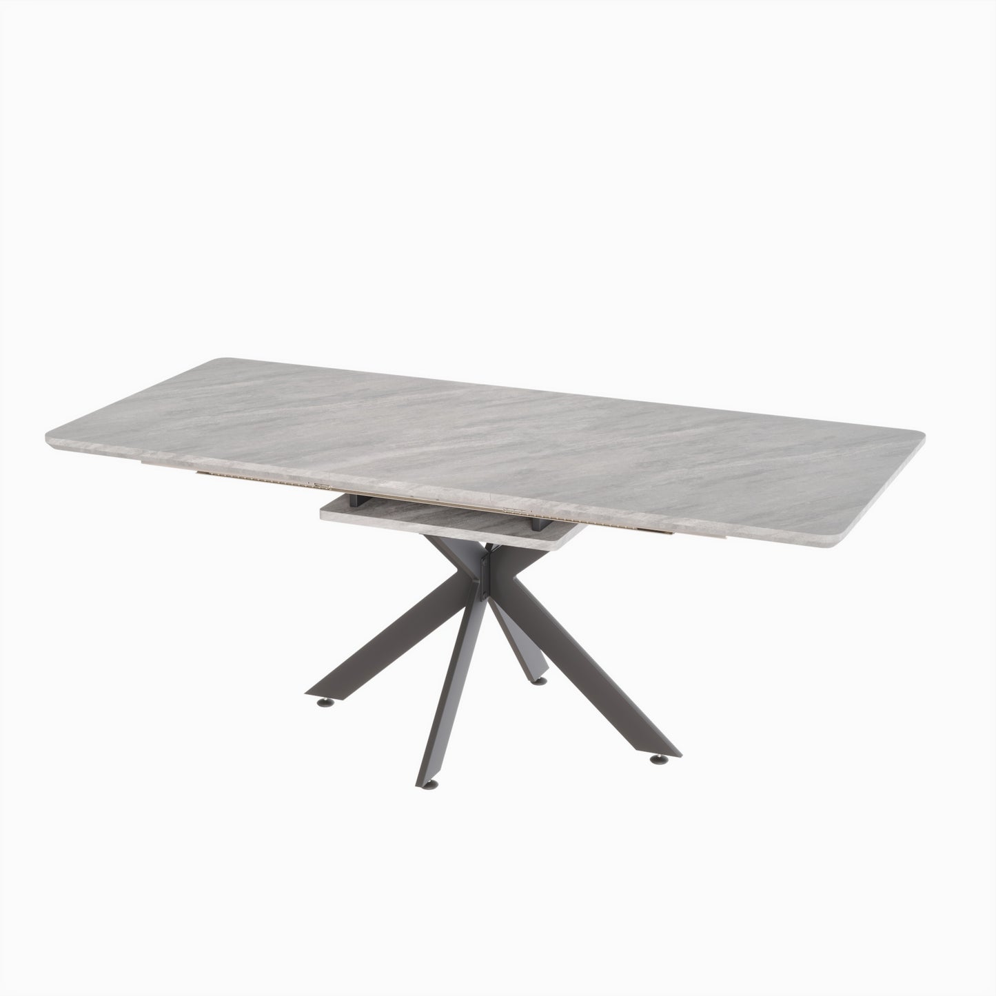 62.4" extendable 78.15" dining Table Set for 6-8 Person for Dining Room,C-shaped Tube Soft padded armless dining chair and Very large Dining Room Table Kitchen Table Chair Set with metal Legs image 7