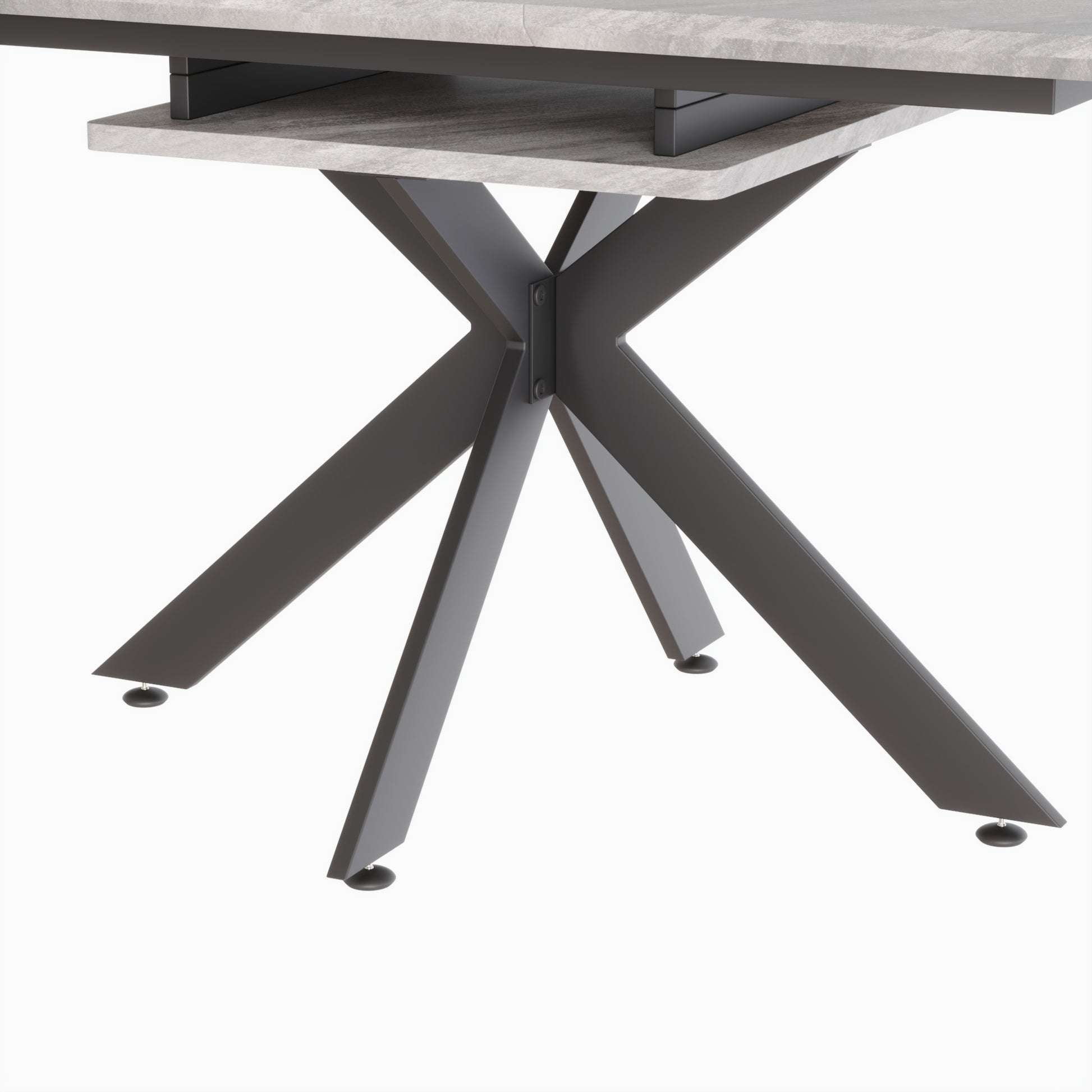 62.4" extendable 78.15" dining Table Set for 6-8 Person for Dining Room,C-shaped Tube Soft padded armless dining chair and Very large Dining Room Table Kitchen Table Chair Set with metal Legs image 12