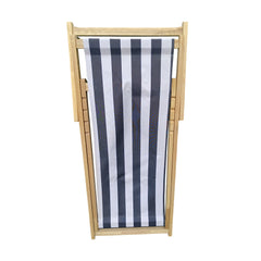 Populus wood sling chair blue Stripe Broad Dark blue Strip