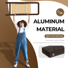 3 Step Folding Step Stool - Lightweight Aluminium Ladder with 580 lbs Capacity